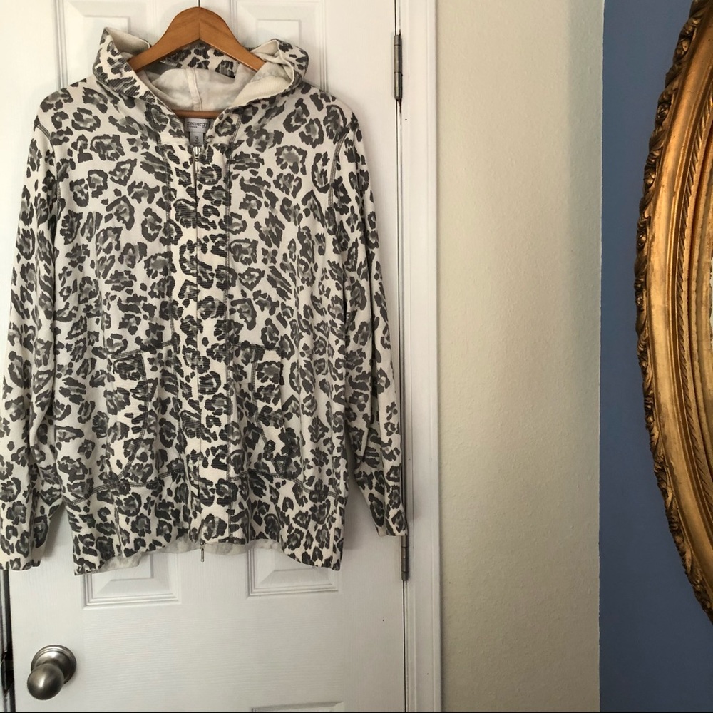 Comfy snow leopard hoodie